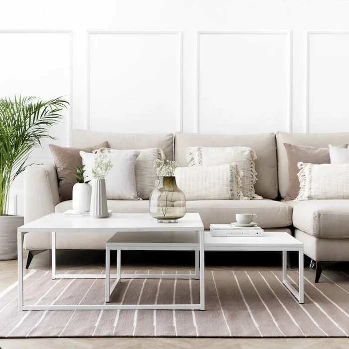 Mesa de centro 90 blanco Neri Blanco – Kenay Home