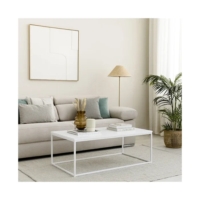 Mesa de centro blanca Clive Blanco – Kenay Home