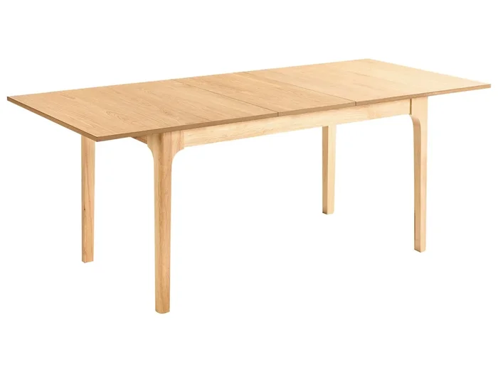 Mesa de comedor extensible DELMAS Fresno claro 160/200 cm 90 cm