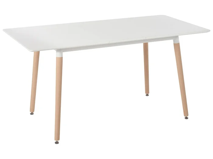 Mesa de comedor extensible MIRABEL Blanco 120/150 cm 80 cm