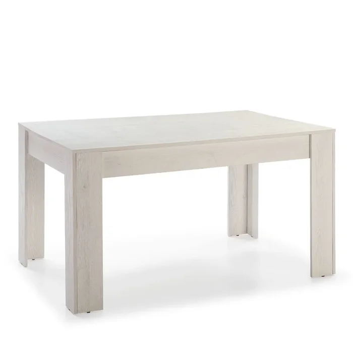 Mesa de Comedor Fija Kloe 140 cm (Largo) x 90 cm (Ancho) x 76 cm (Alto), Acabado Color Blanco