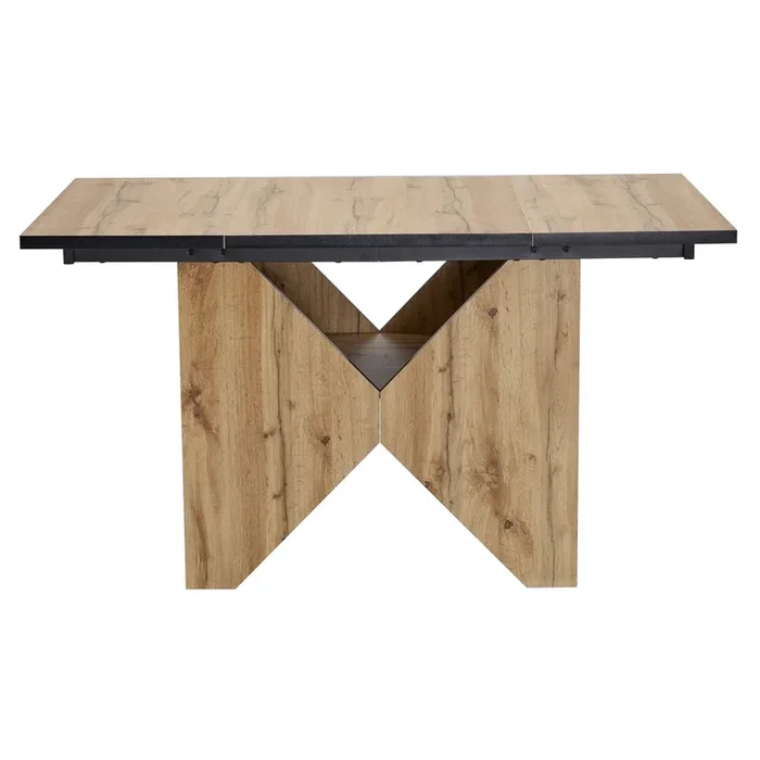 Mesa de comedor para 4 a 6 personas en MDF – imitación madera – Marrón claro
