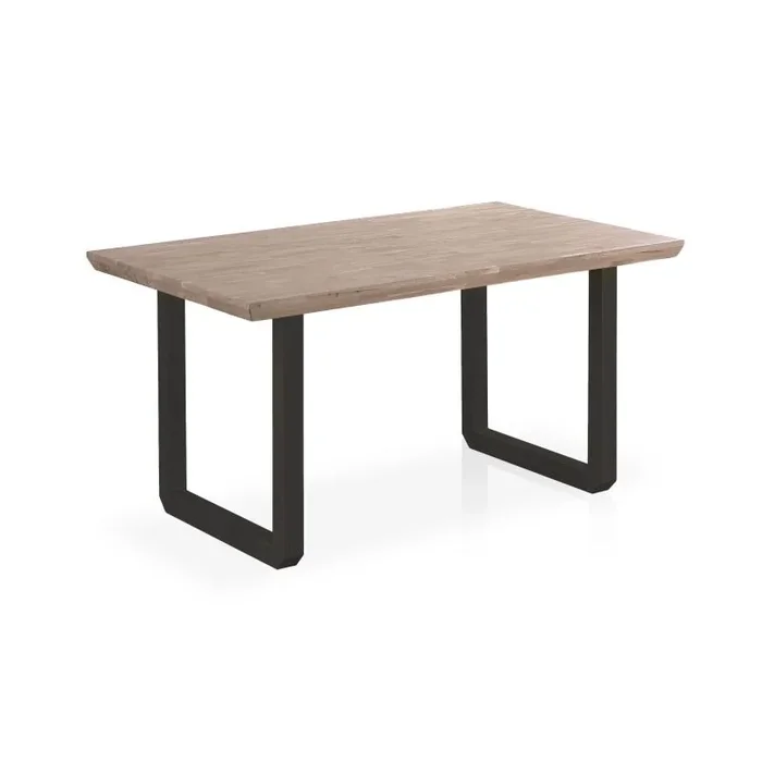 Mesa de comedor Roma Roble Honey – Negro 150 x 76 x cm