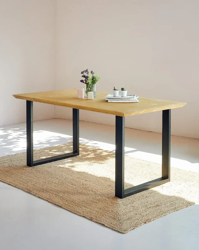 Mesa de comedor Serena Natural Negro 240 x 85 – Hannun