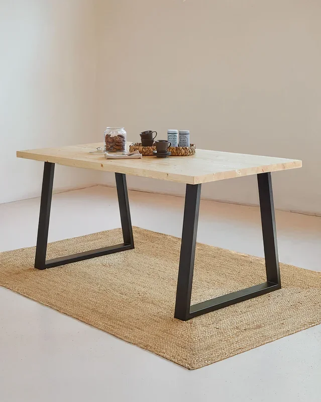 Mesa de comedor Zenda Natural Negro 200 x 85 – Hannun