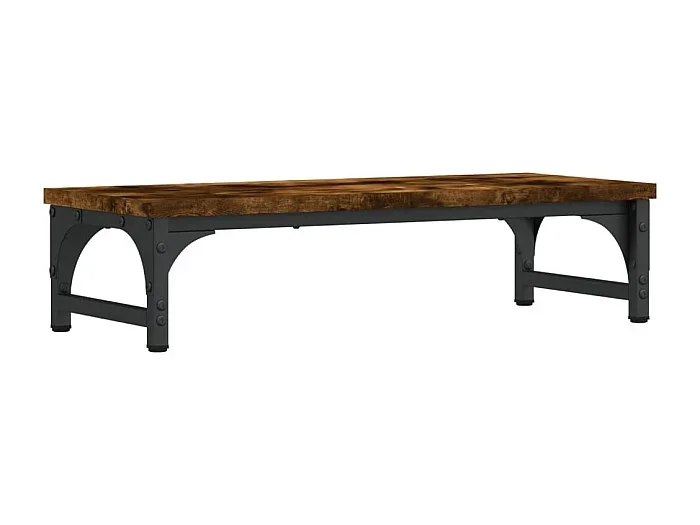 Mesa de escritorio con soporte para monitor mueble de madera de ingeniería marrón 55 x 23 x 14 cm 02_0044893