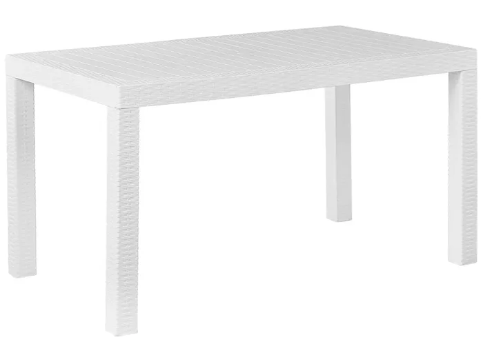 Mesa de jardín FOSSANO 140 cm 80 cm Blanco