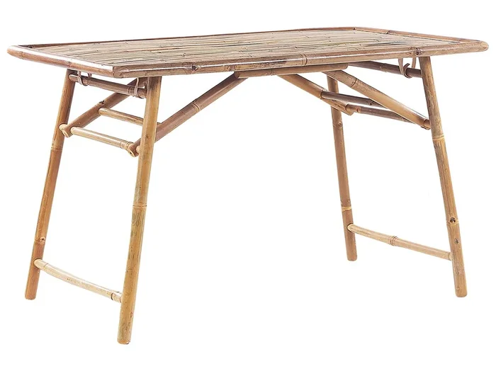 Mesa de jardín MOLISE 120 cm 69 cm Madera de bambú Marrón claro