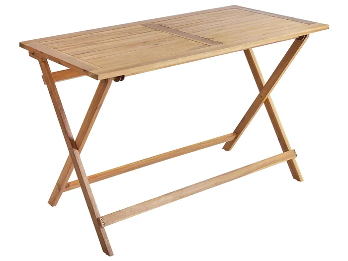 Mesa de jardín PROSSEDI 120 cm 60 cm Madera de acacia Marrón