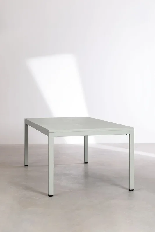 Mesa de Jardín Rectangular en Aluminio (210×100 cm) Marti Verde Caqui – SKLUM