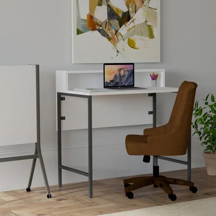 Mesa de trabajo USO 90,8×90 cm blanco/negro