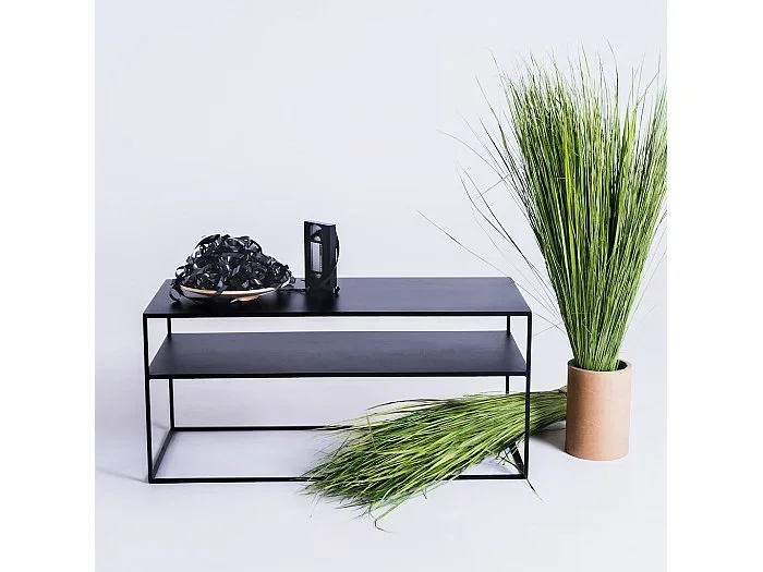 Mesa RTV 100x45x45 cm negro tensio 2 niveles metal
