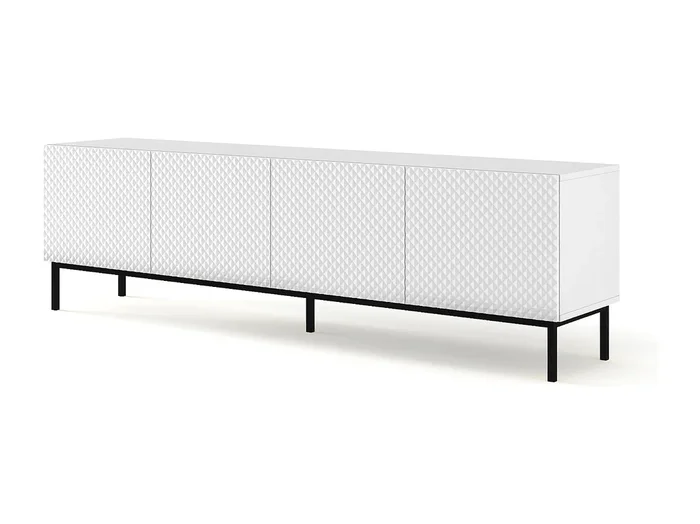 Mesa TV RavennaC 200x42x58 Blanco & Negro