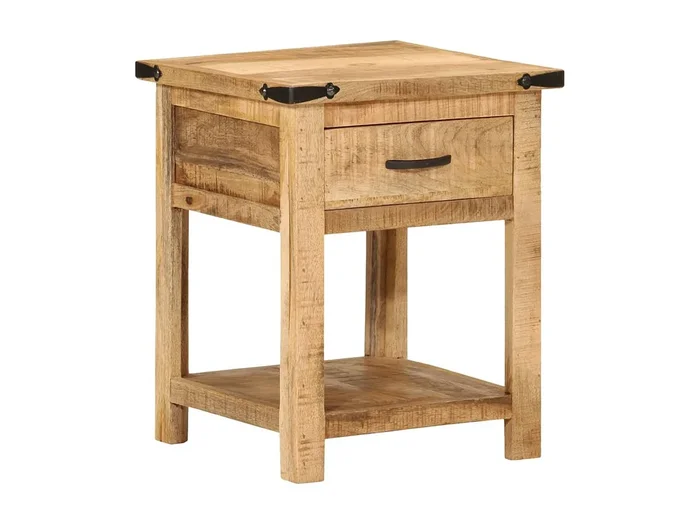 Mesilla de noche 40x40x50 cm madera maciza de mango