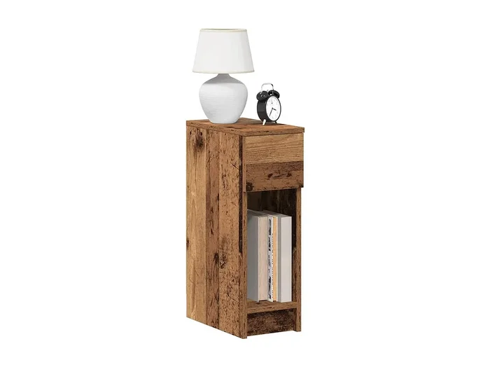 Mesillas de noche con cajón 2 uds madera vieja 20x36x60 cm