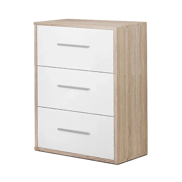 Mesita 3 Cajones – Venprodin – 61x40x28 Cambrian-blanco