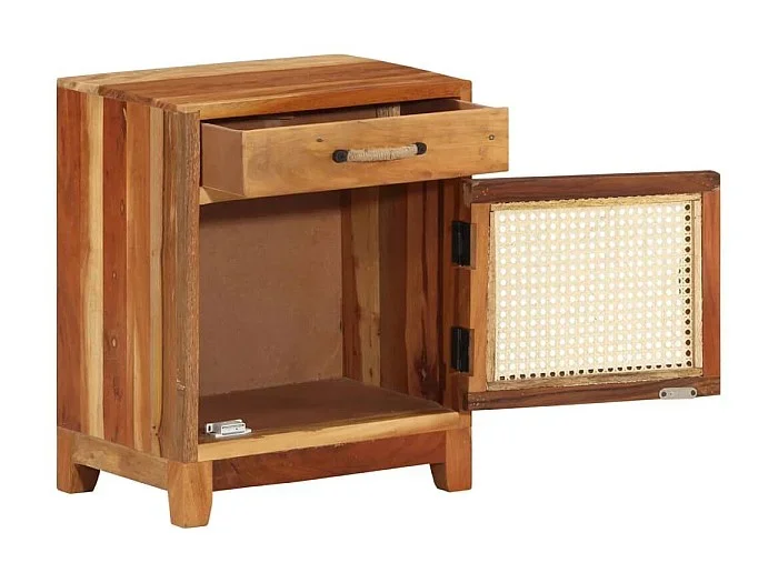 Mesita de noche 40x30x50 cm Madera maciza recuperada