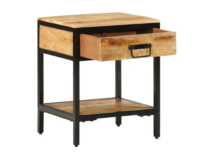 Mesita de Noche Armario de Noche Marrón 40x35x50 cm Madera maciza de Mango