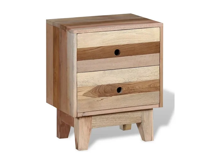 Mesita de noche Madera maciza recuperada