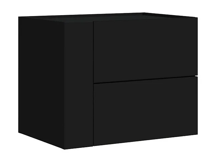 Mesita de noche Mesilla de noche de pared negra 45x30x35 cm