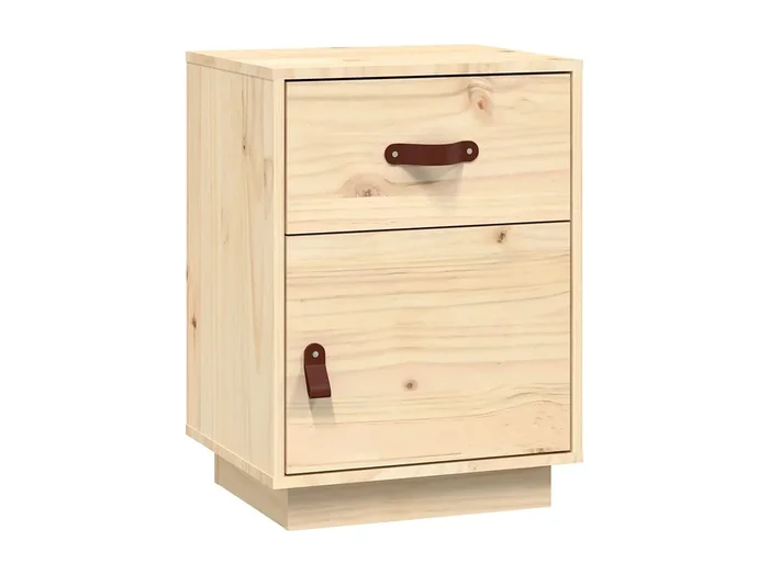 Mesita de noche Mesilla de noche madera maciza de pino 40x34x55 cm