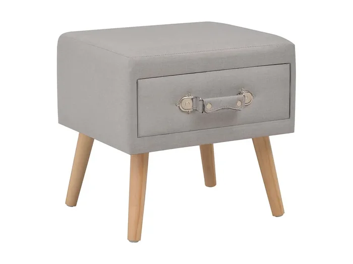 Mesitas de noche 2 uds Gris 40x35x40 cm Tela