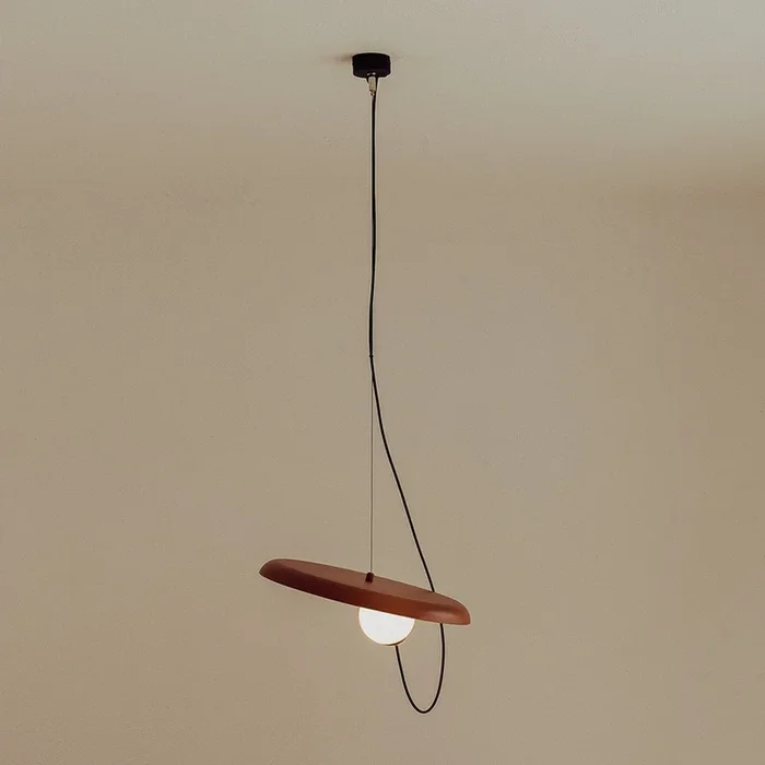 Milan Lámpara colgante Wire Ø 38 cm cobre metálico