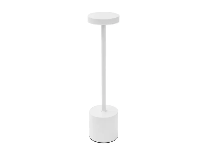 ML-Design Lámpara de mesa LED blanca táctil inalámbrica Ø8×34,5cm foco de luz blanca regulable, recargable con USB-C para mesita, escritorio o estudio