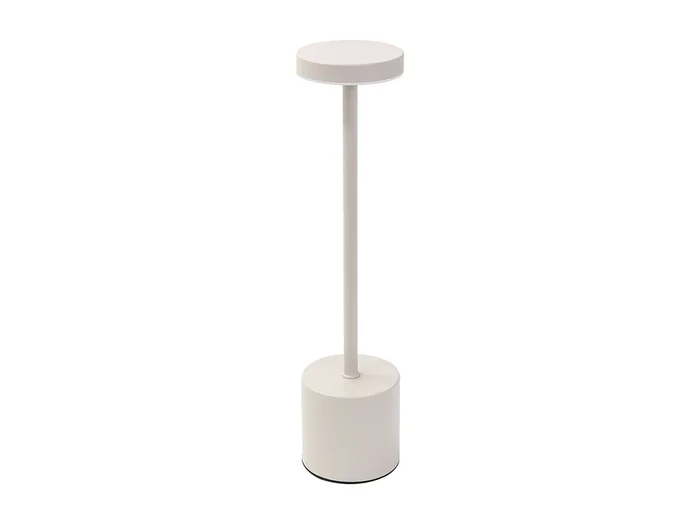 ML-Design Lámpara de mesa LED crema táctil inalámbrica Ø8×34,5cm foco de luz blanca regulable, recargable con USB-C para mesita, escritorio o estudio