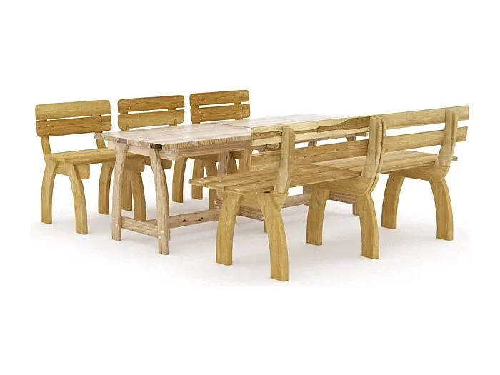 Mueble comedor jardin 5 piezas madera pino impregnada 02_0014591
