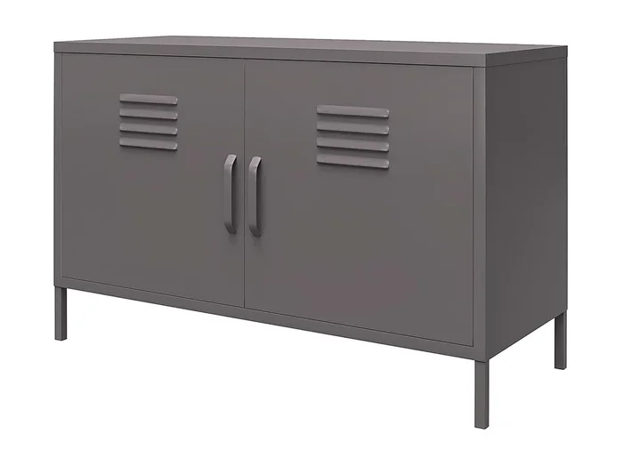 Mueble con 2 puertas en metal gris grafito