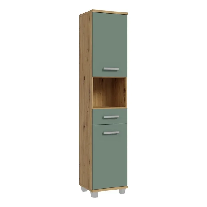 Mueble de baño VENOM verde/roble artisan