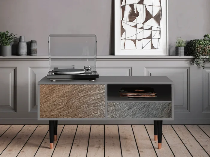 Mueble de TV – 115х59х48 cm – T3 – Peanut Hair, Gris