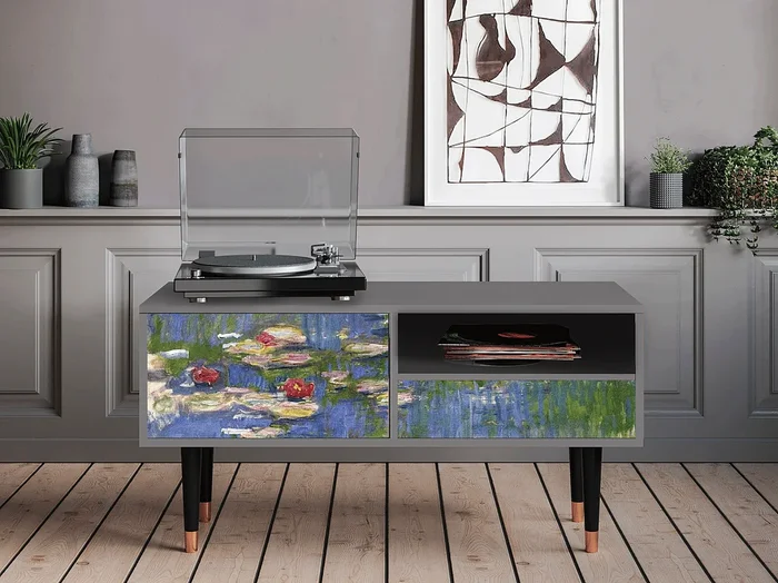 Mueble de TV – 115х59х48 cm – T3 – The water lily pond , Gris
