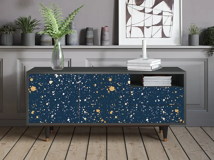 Mueble de TV – 125х56х41 cm – T7 – Starfall, Antracita