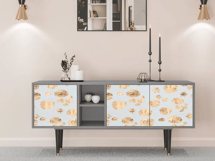 Mueble de TV – 150х69х41 cm – T5 – Blue Giraffe, Gris
