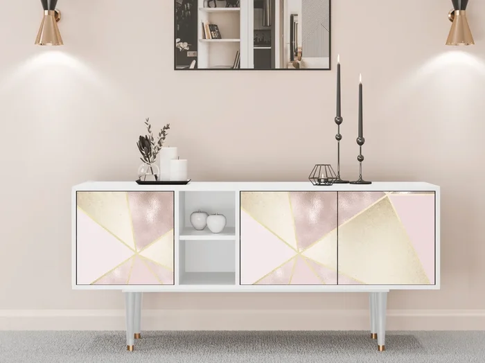 Mueble de TV – 150х69х41 cm – T5 – Cosmopolitan Diva, Blanco