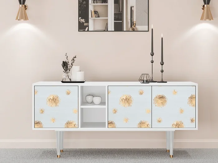 Mueble de TV – 150х69х41 cm – T5 – Sky Latte, Blanco