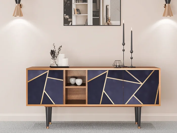 Mueble de TV – 150х69х41 cm – T5 – The Amethyst, Nogal