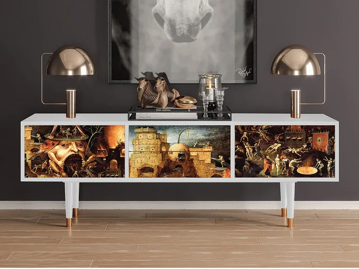 Mueble de TV – 170х59х48 cm – T4 – Christ in Limbo, Blanco