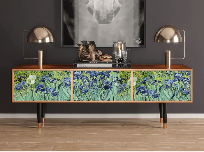 Mueble de TV – 170х59х48 cm – T4 – Irises , Nogal