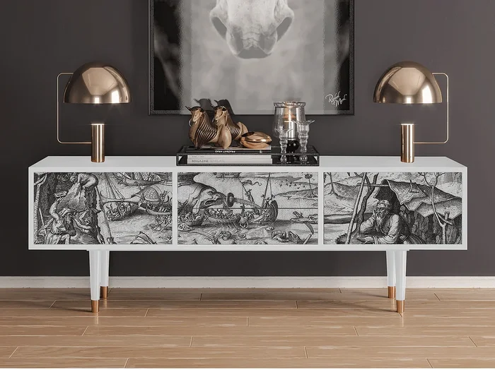 Mueble de TV – 170х59х48 cm – T4 – The Temptation, Blanco