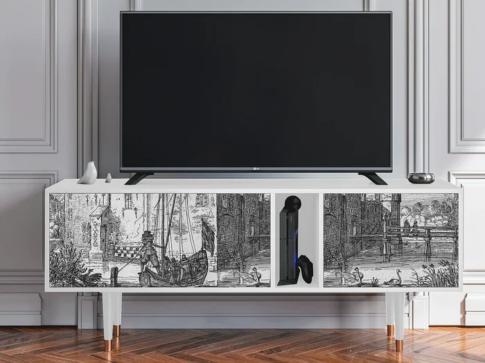 Mueble de TV – 170х69х48 cm – T1 – Castle by Breugel, Blanco