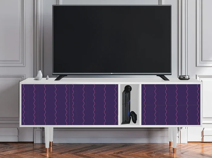 Mueble de TV – 170х69х48 cm – T1 – Grape Maccaroni, Blanco