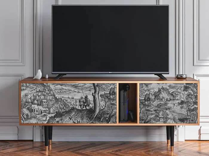 Mueble de TV – 170х69х48 cm – T1 – Milites Requiescentes, Nogal