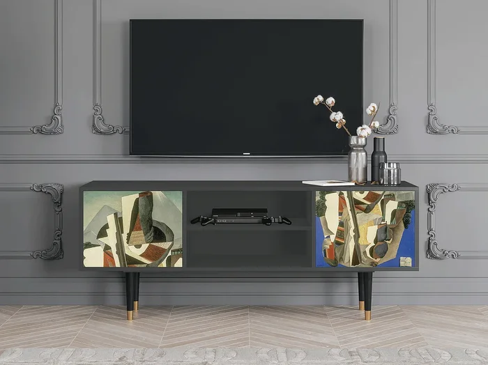 Mueble de TV – 170х69х48 cm – T2 – The Cubist Paintings , Antracita