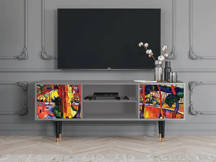 Mueble de TV – 170х69х48 cm – T2 – The Turning Road, Gris