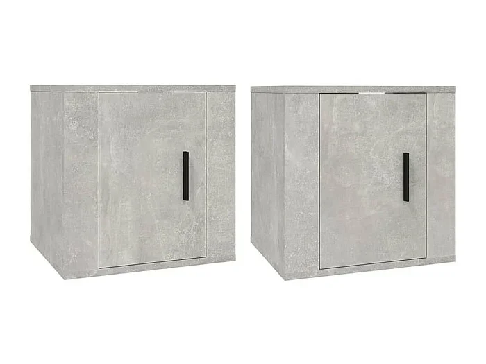 Mueble de TV de pared estante para televisión multimedia buffet de televisión comedor salón dormitorio 2 piezas 40 x 34,5 x 40 cm gris 02_0028910