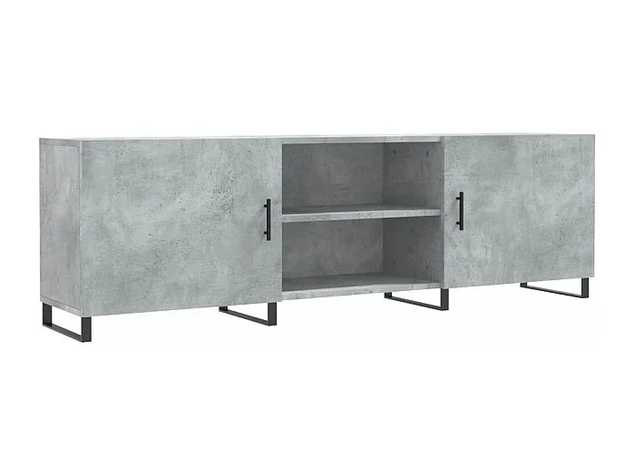 Mueble de TV multimedia Estante de TV Aparador de TV Comedor Sala de estar Dormitorio 150 x 30 x 50 cm Madera de ingeniería gris 02_0026000