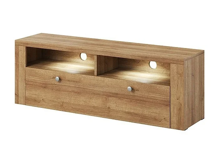 Mueble para TV 140cm colección SANTIAGO. Color roble. 1 Puerta.
